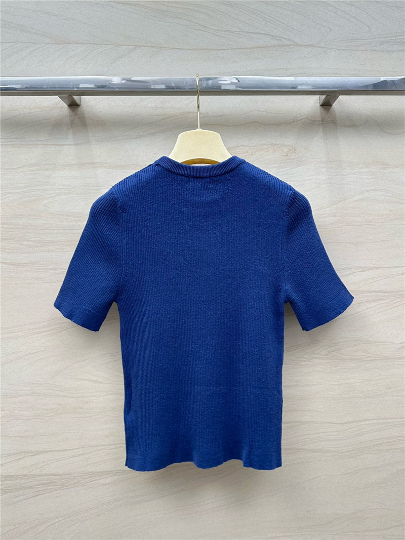 M1um1u slim fit short sleeve knit top replica d&g clothing