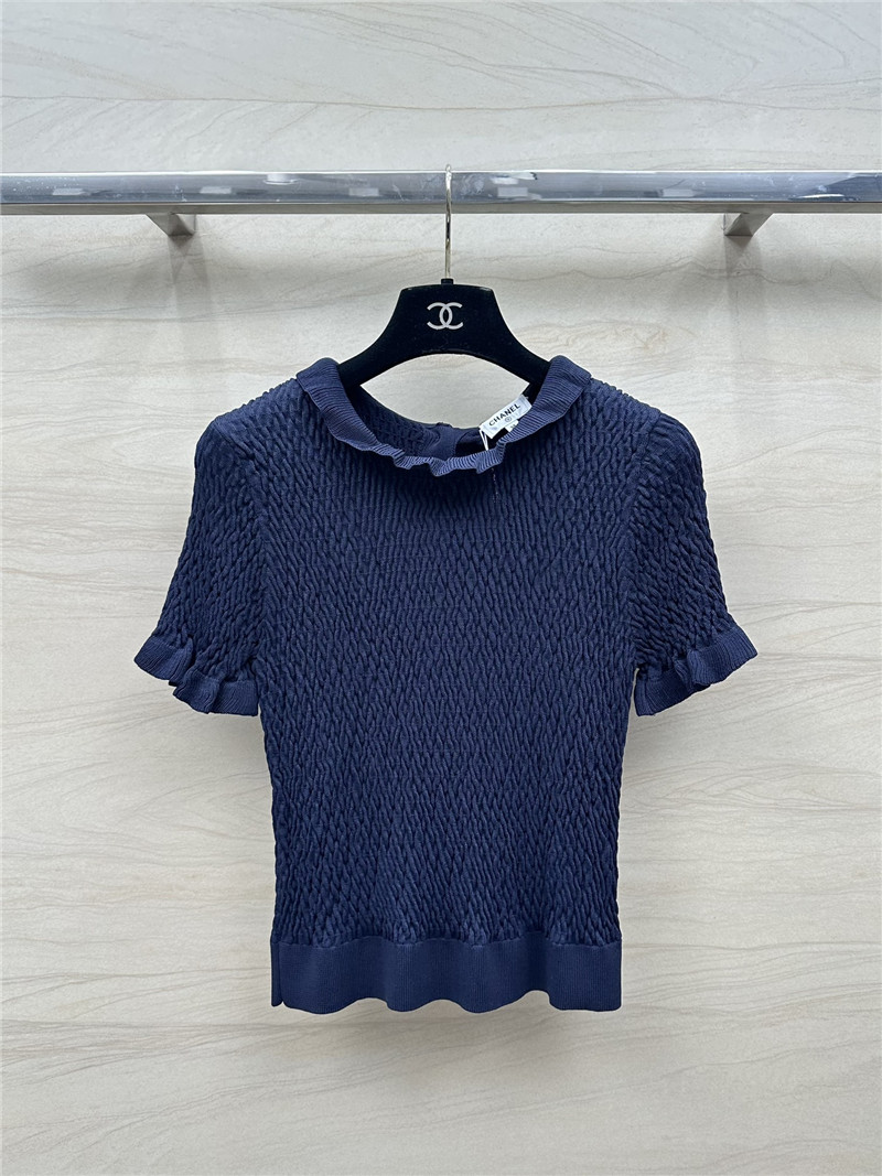 Ch**el woven lace collar small top