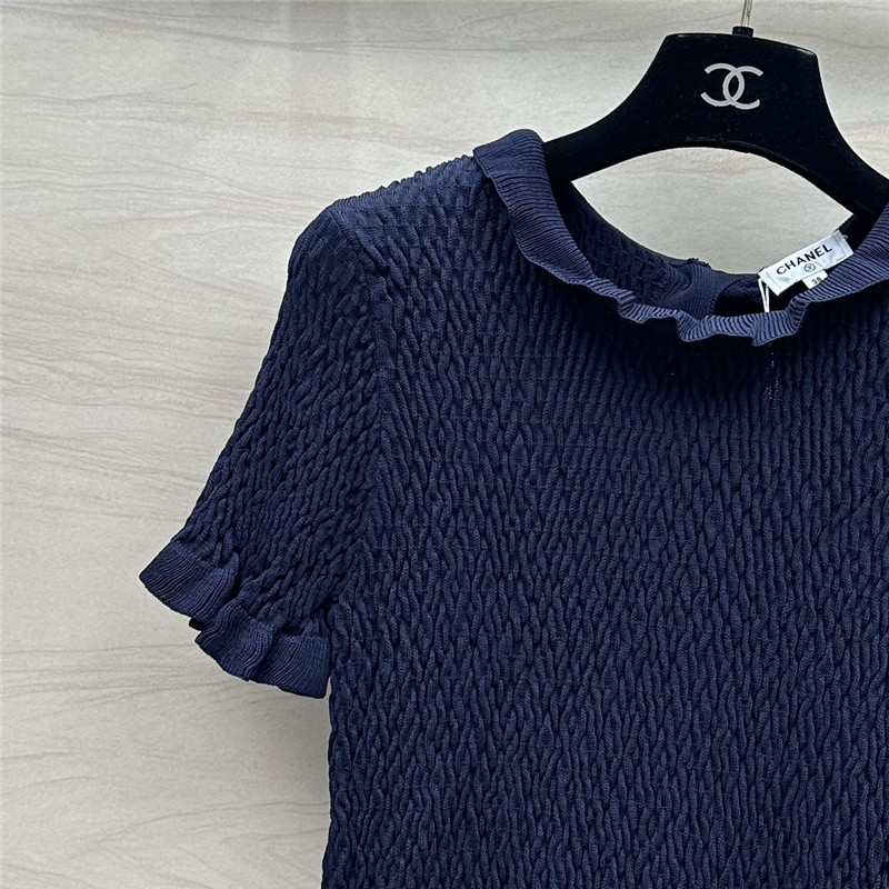 Ch**el woven lace collar small top