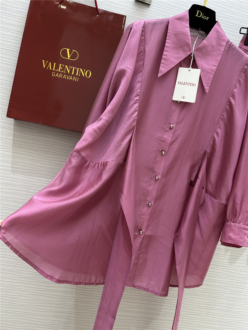 Va1e*ntin0 tie shirt + shorts set replicas clothes