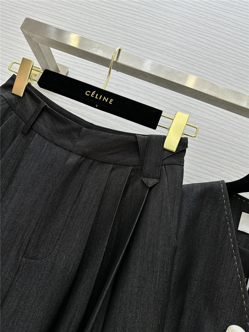 Ce1i*e tencel denim vest + wide-leg pants set replica d&g clothing