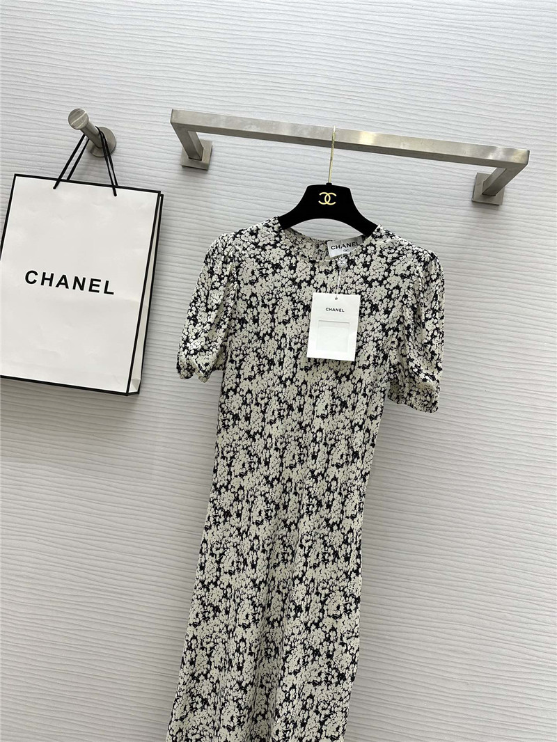Ch**el puff sleeve dress replica d&g clothing