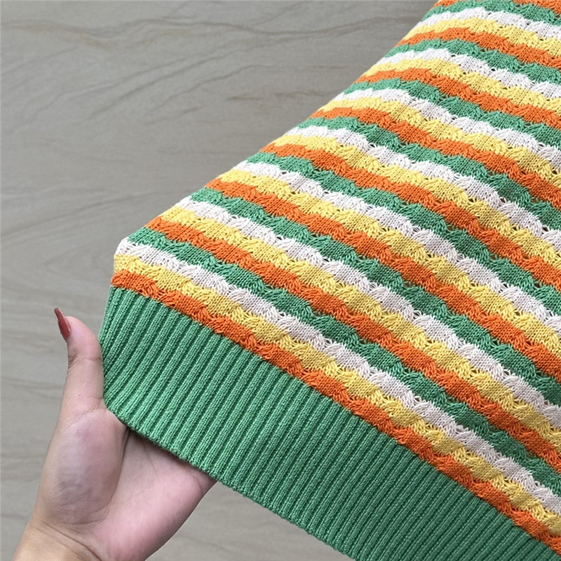 Ch**el striped knit sweater green