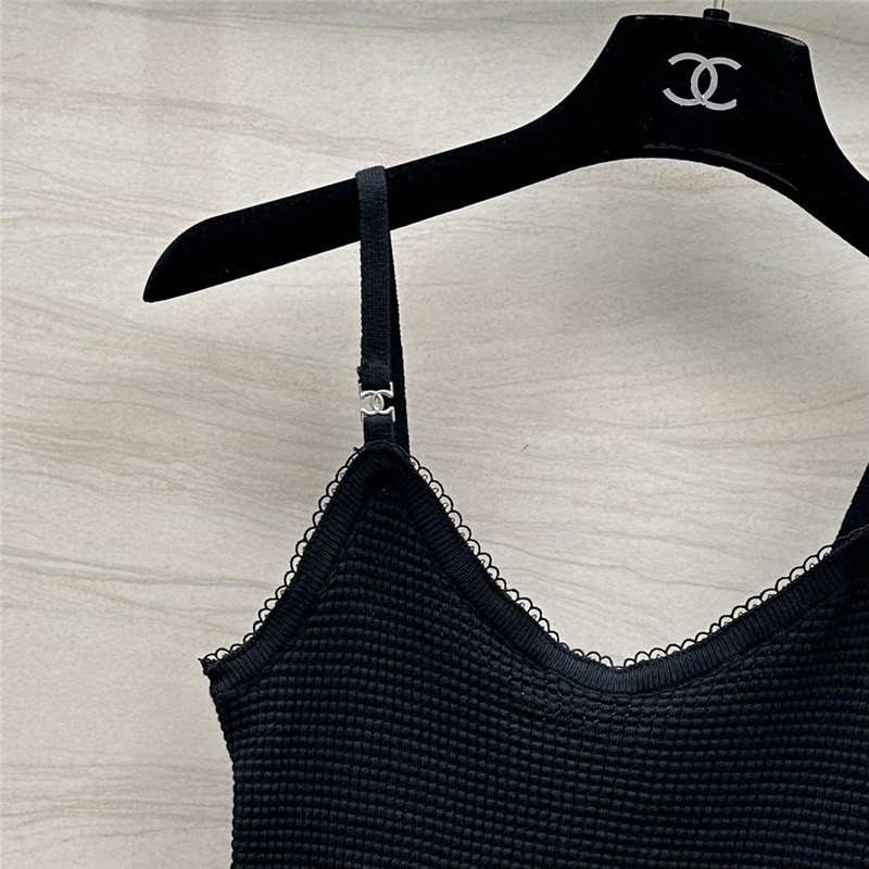 Ch**el waist knitted small camisole replicas clothes