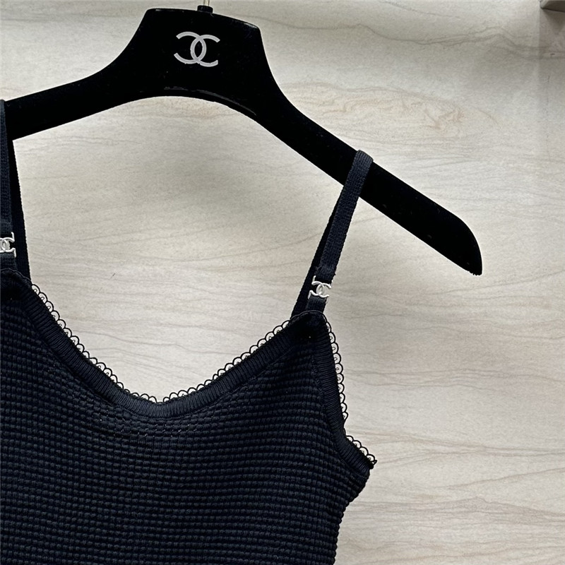 Ch**el waist knitted small camisole replicas clothes