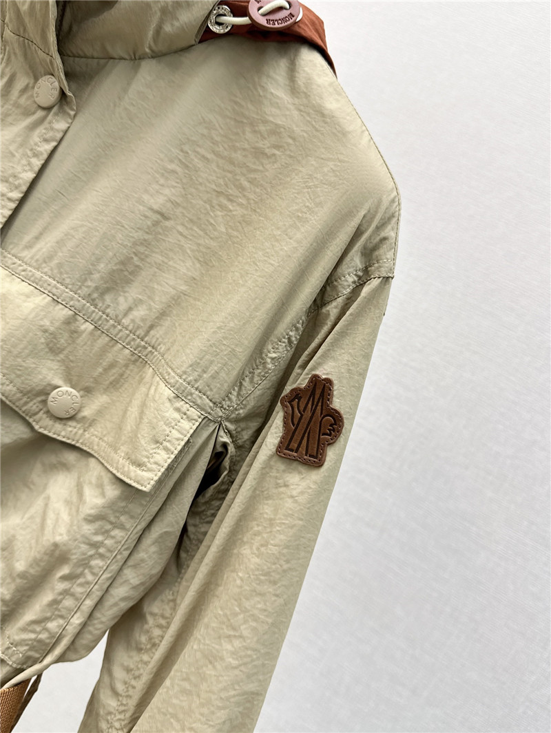 Moncler hemming decorative trench coat replica clothing sites