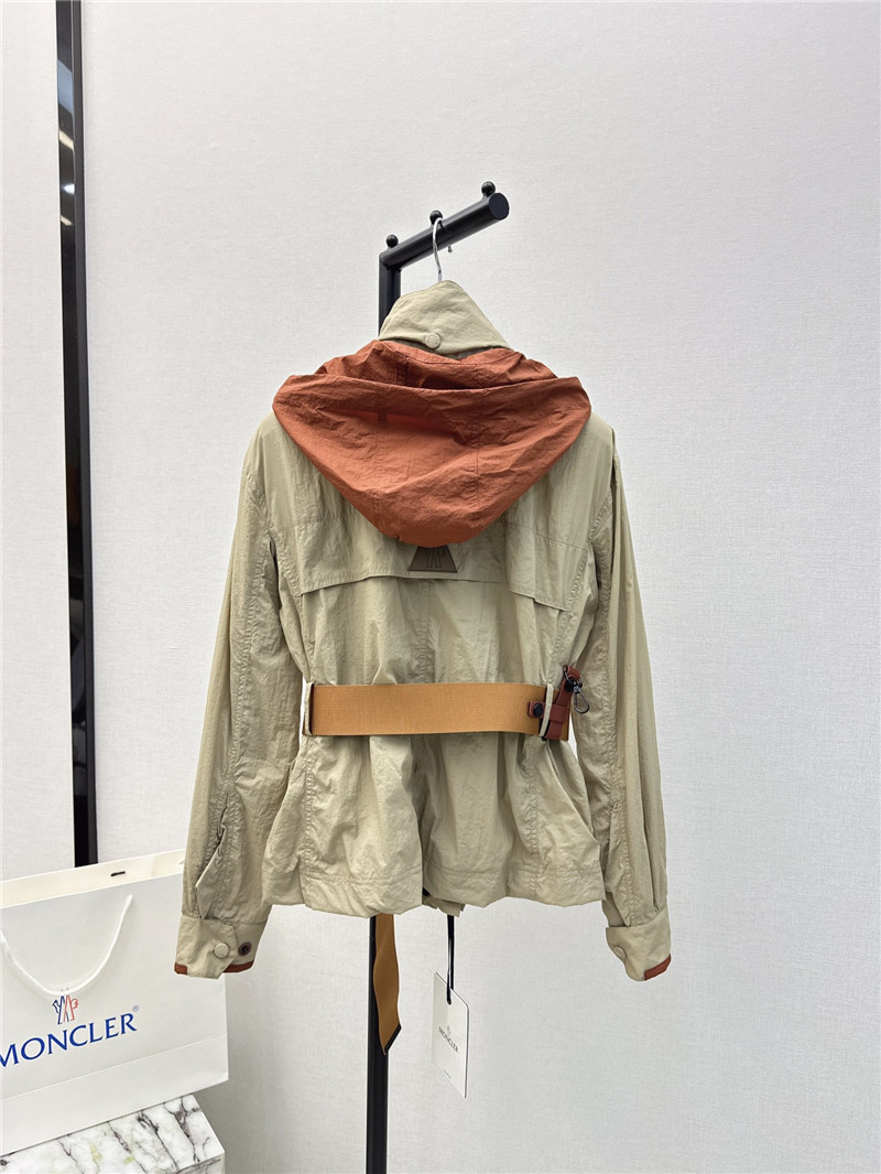 Moncler hemming decorative trench coat replica clothing sites