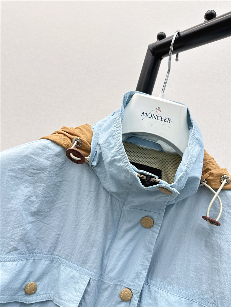 Moncler hemming decorative trench coat replica clothing sites