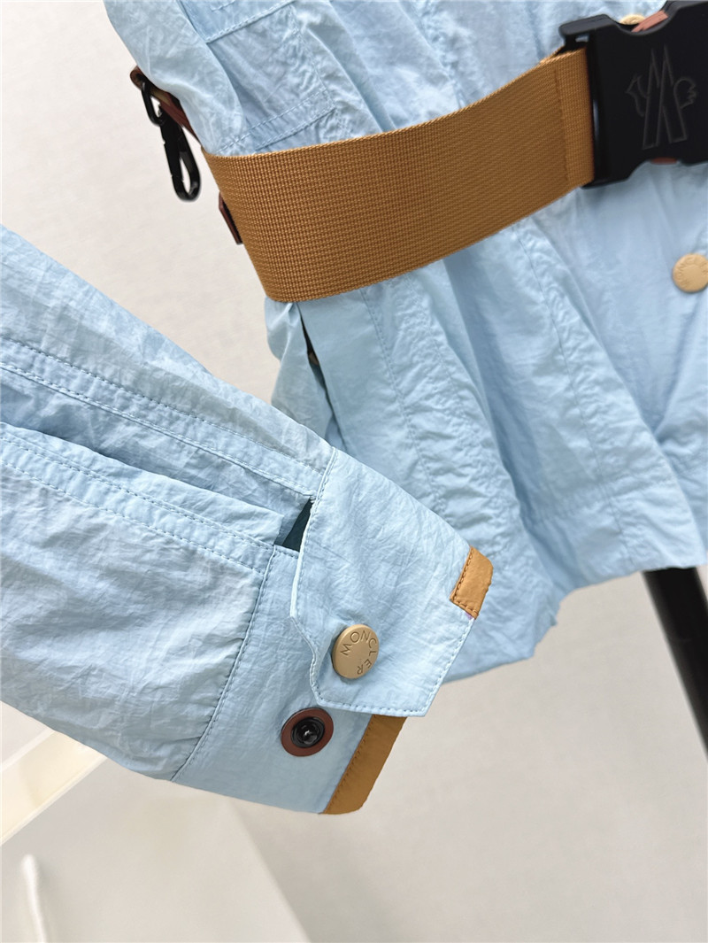 Moncler hemming decorative trench coat replica clothing sites