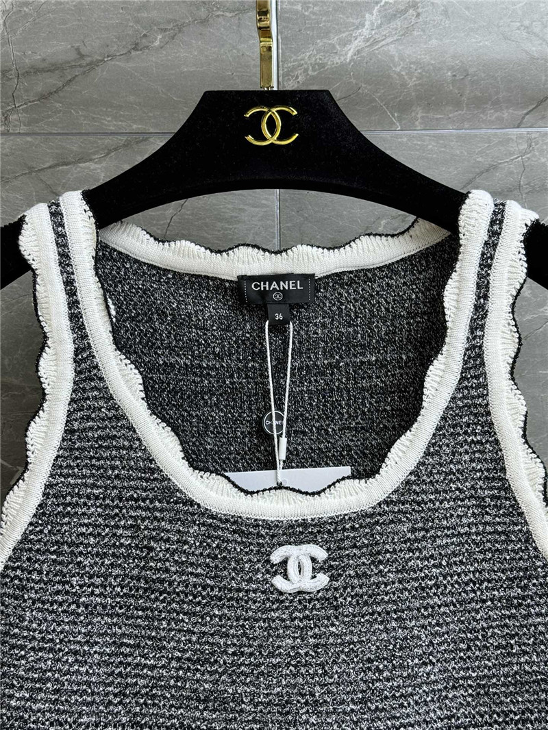 Ch**el contrast lace vest replica d&g clothing