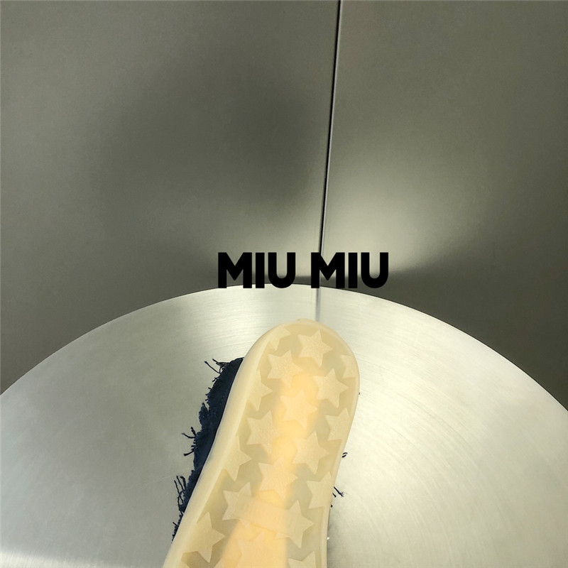 Miu Miu Lace-Up Canvas Flat Sneakers