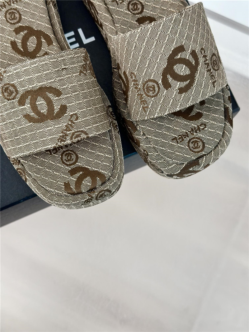Ch**el logo platform off-white women¡¯s slippers