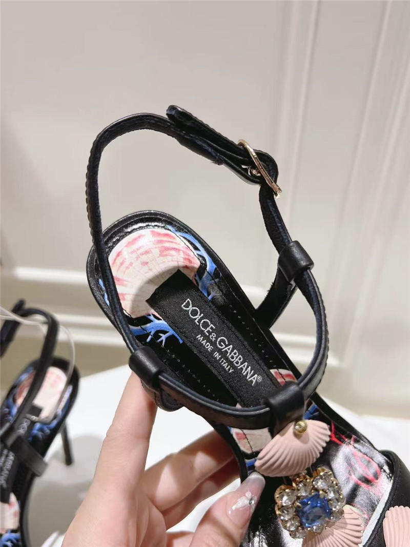 Dolce & Gabbana Capri Embellished Leather Sandals