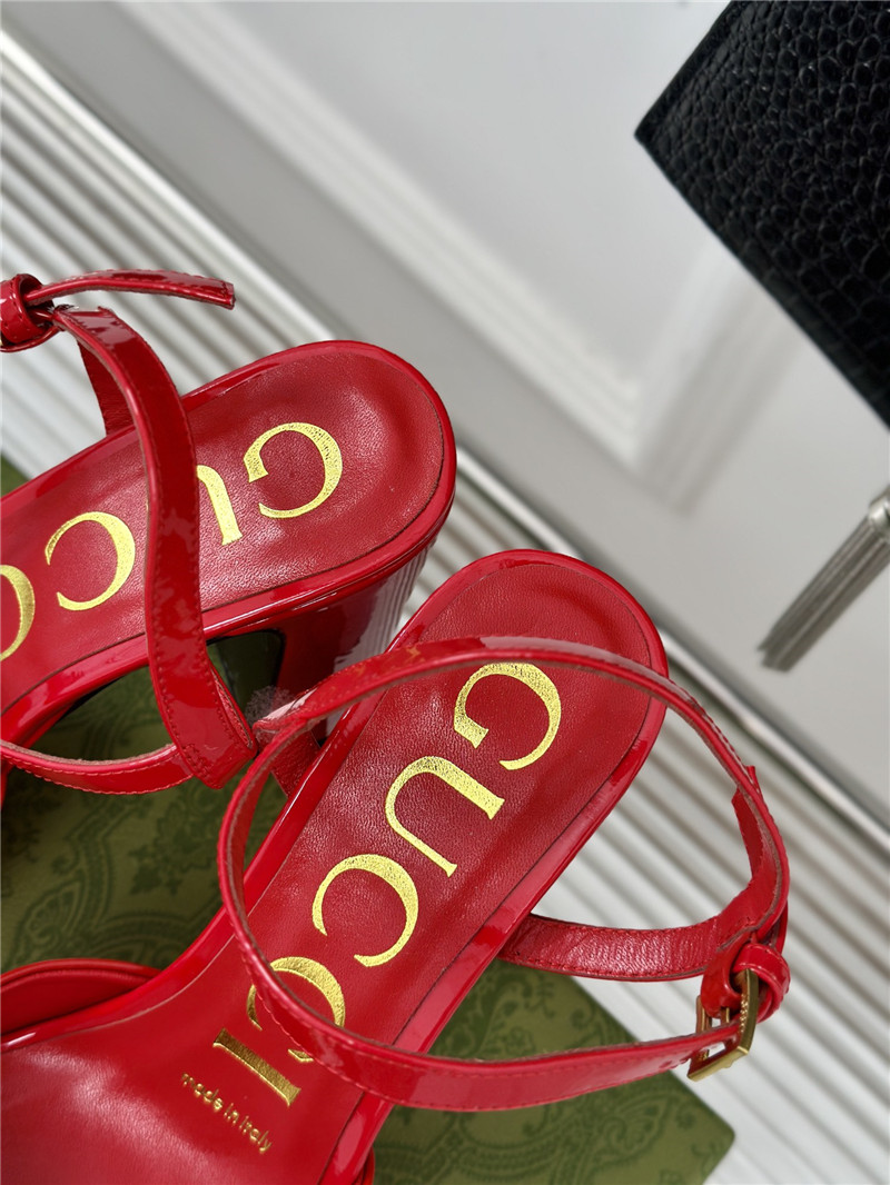 Gvc*1 women’s horsebit red platform sandals