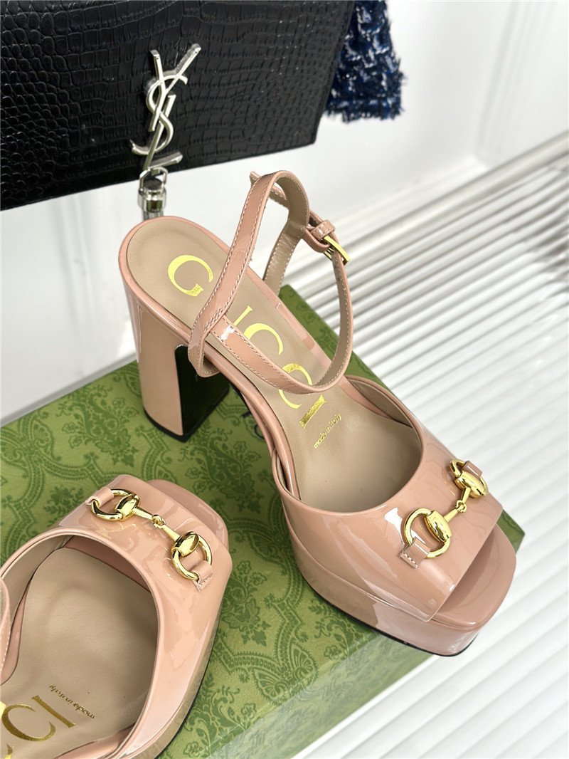 Gvc*1 women’s horsebit pink platform sandals
