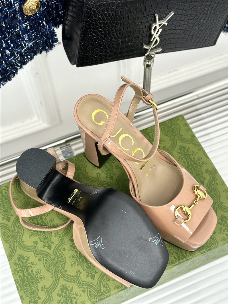 Gvc*1 women’s horsebit pink platform sandals