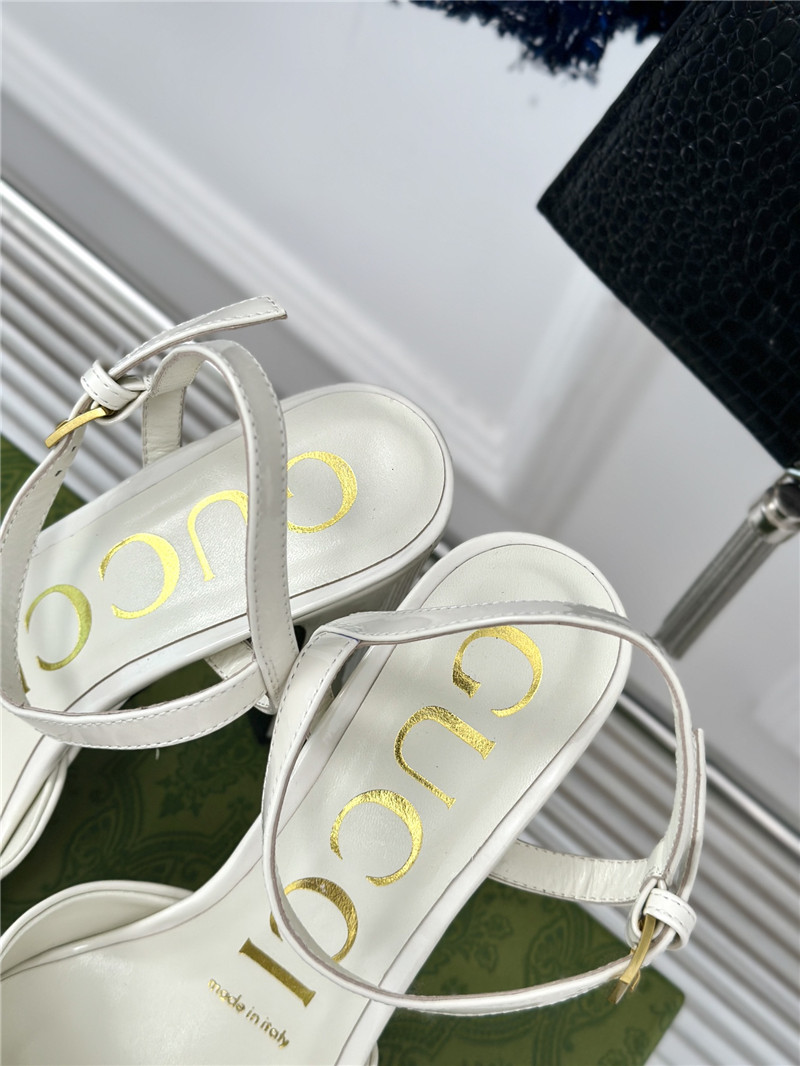 Gvc*1 women’s horsebit white platform sandals