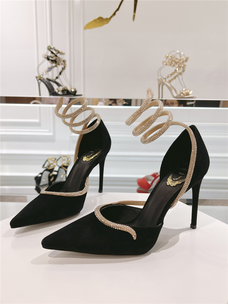 René Caovilla Cleo Wraparound Leather Pumps