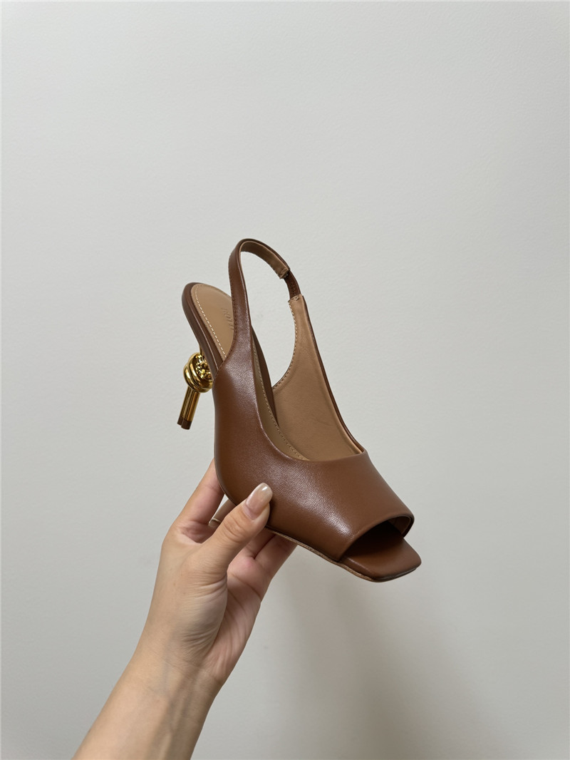 b0tt*ga Ven*ta knot slingback sandals in brown