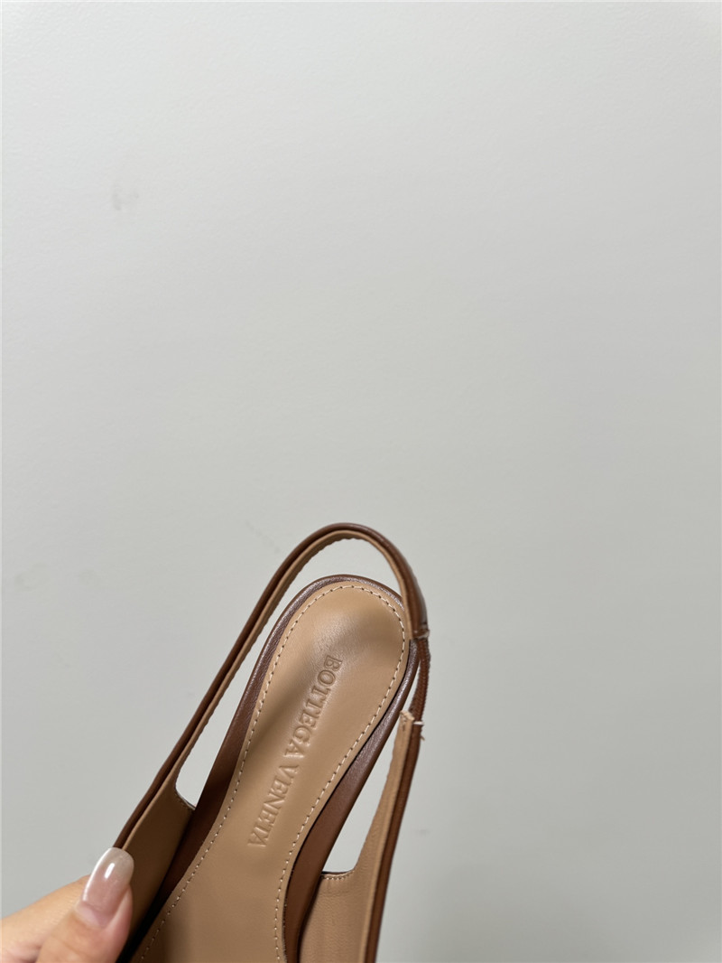 b0tt*ga Ven*ta knot slingback sandals in brown