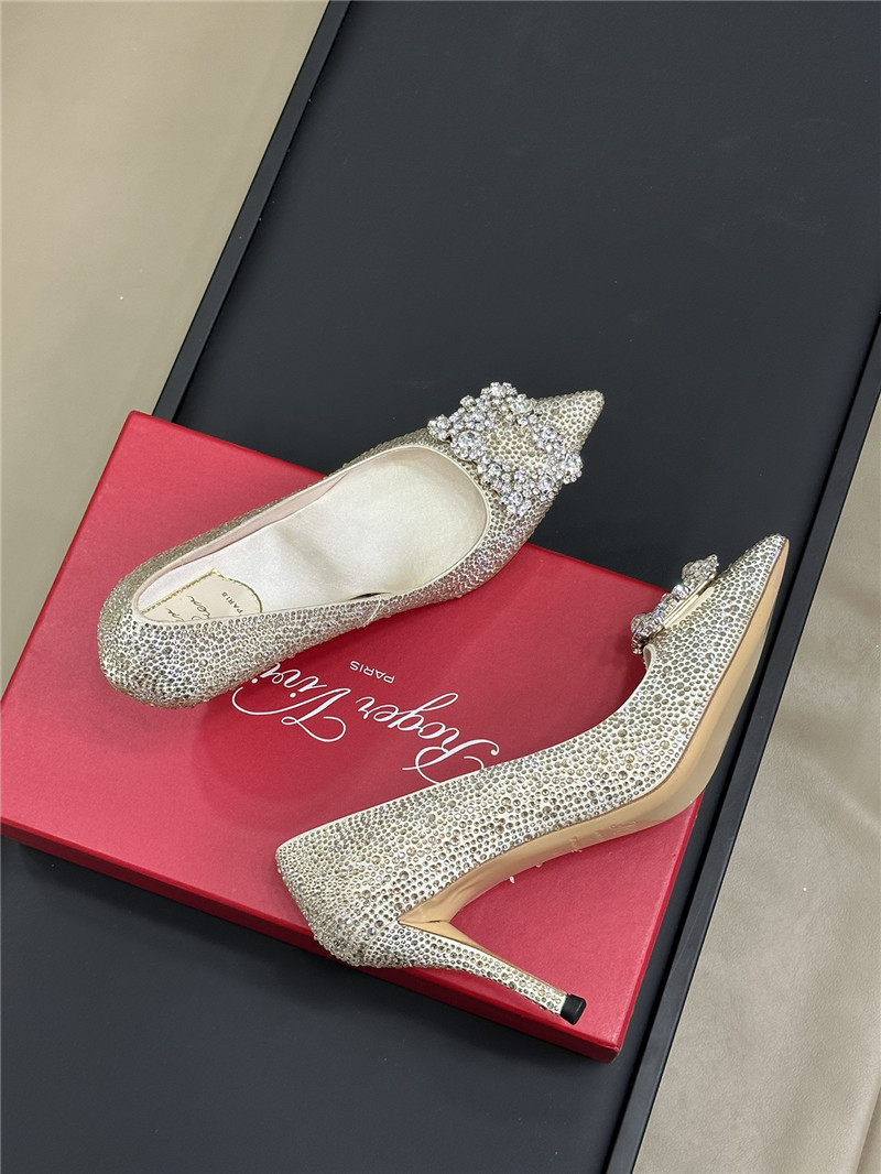 roger vivier flower D1am0nd buckle heels