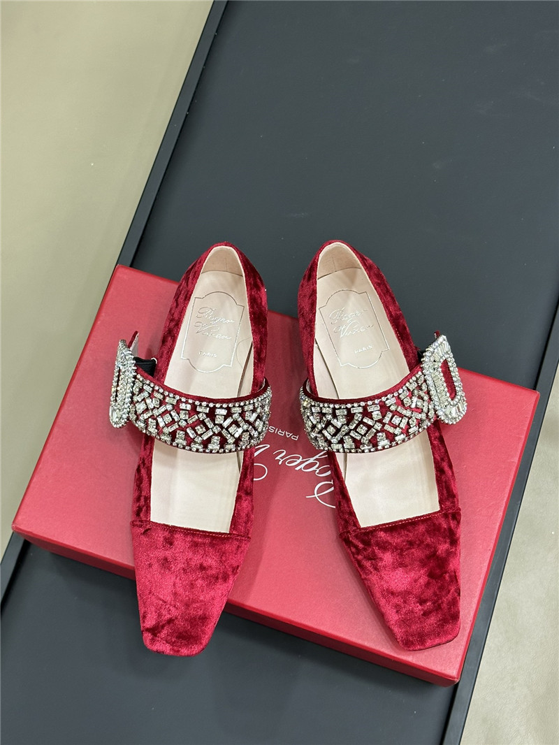 Roger Vivier Velvet Belle Vivier Mary Janes