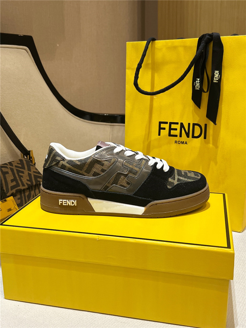 F**di match denim low-top sneakers