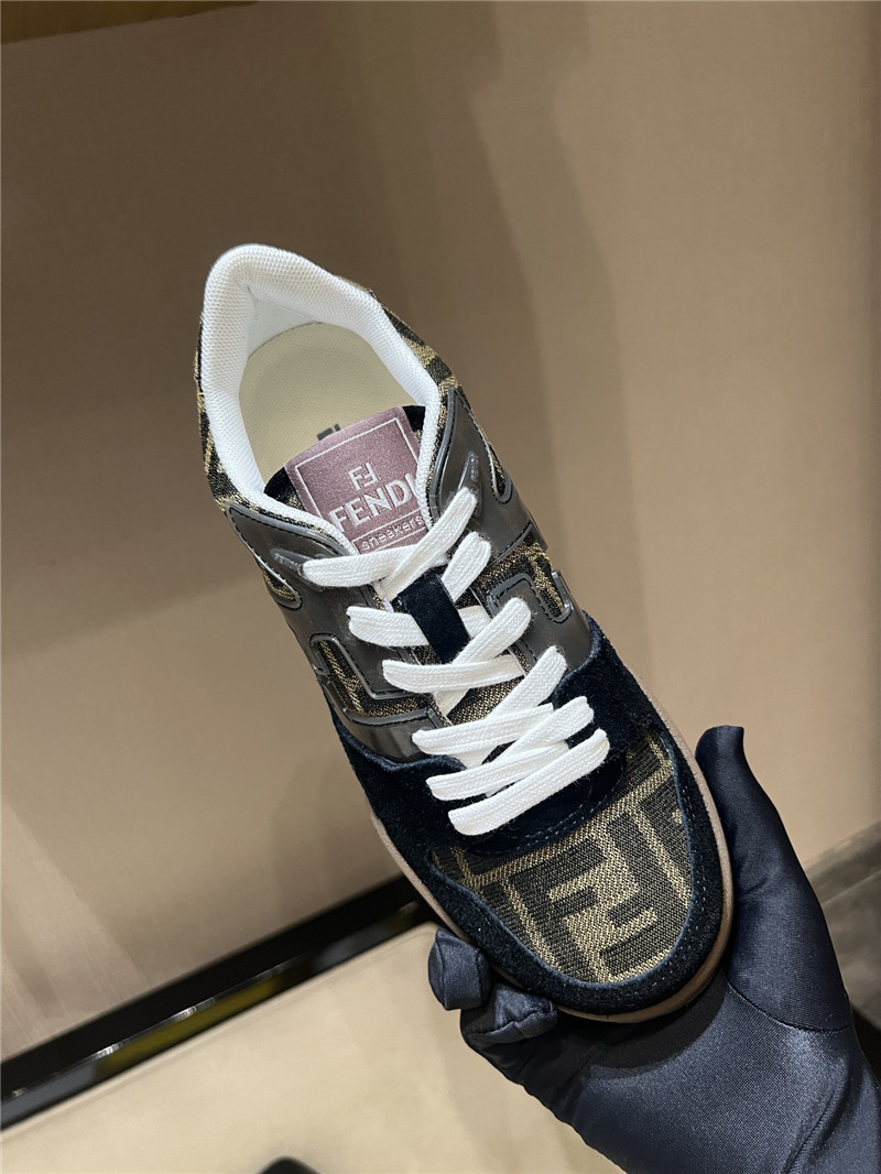 F**di match denim low-top sneakers