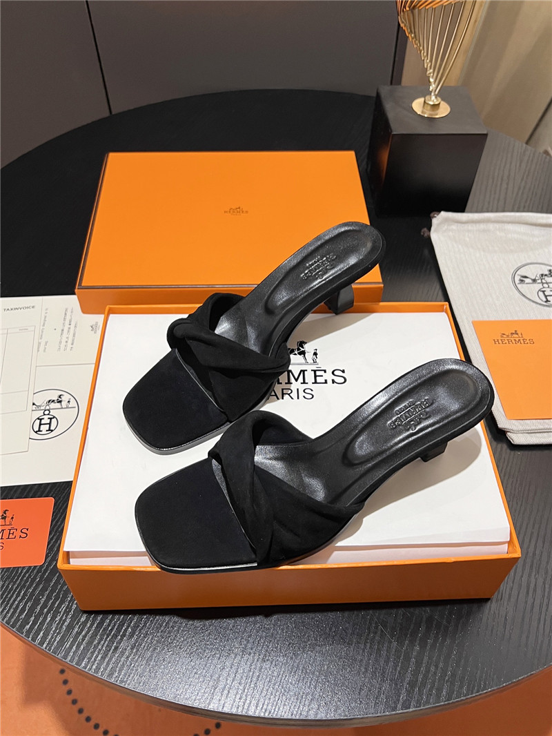 H**me5 black suede giny 55 sandals