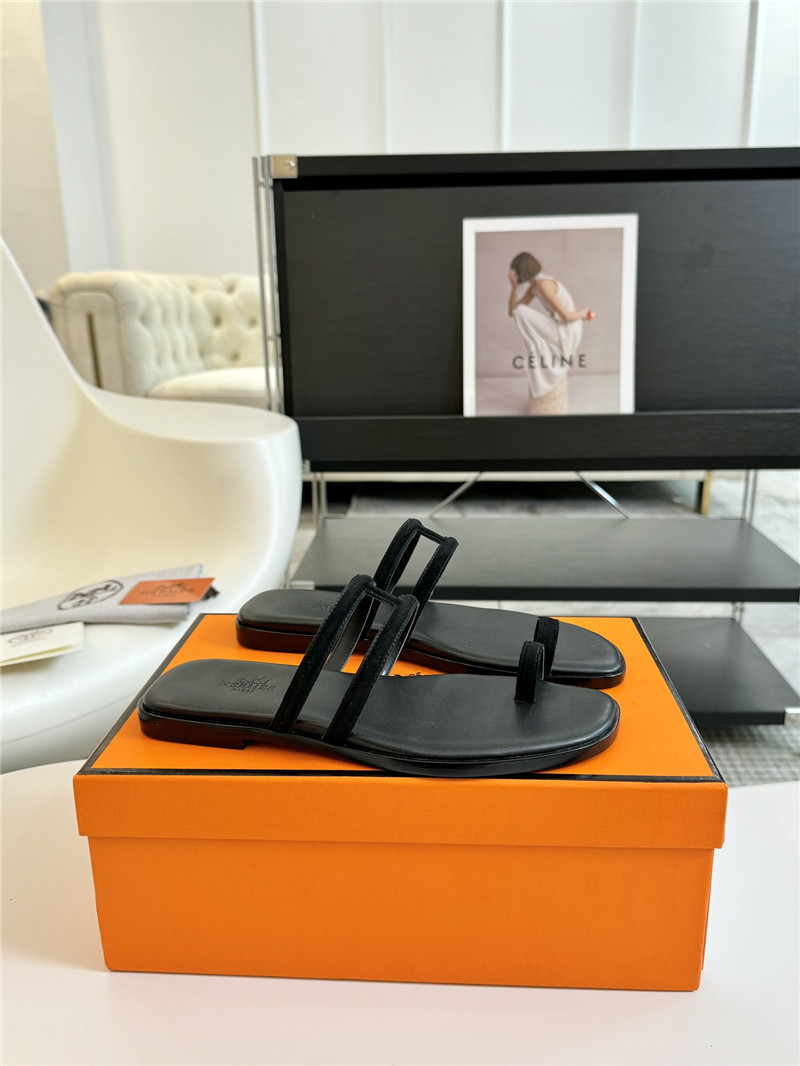 H**me5 black suede georgia sandal