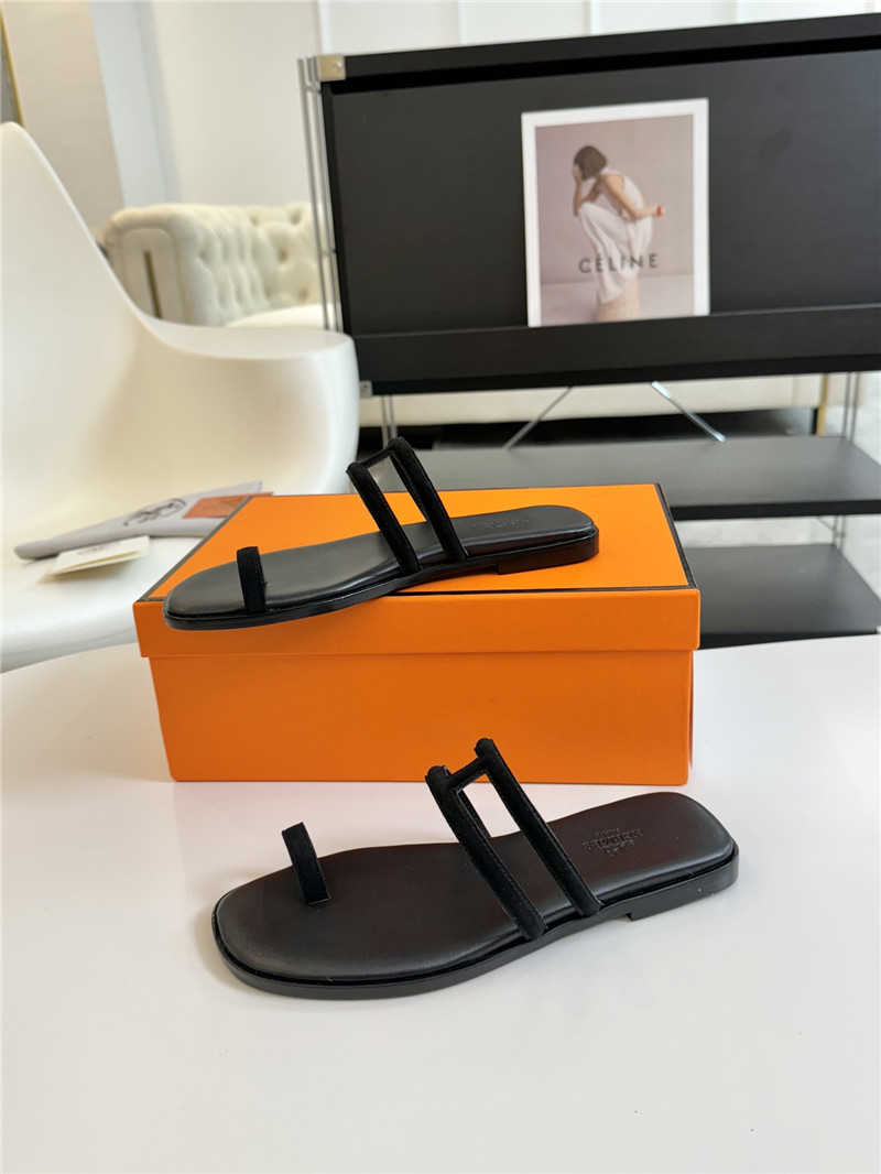 H**me5 black suede georgia sandal