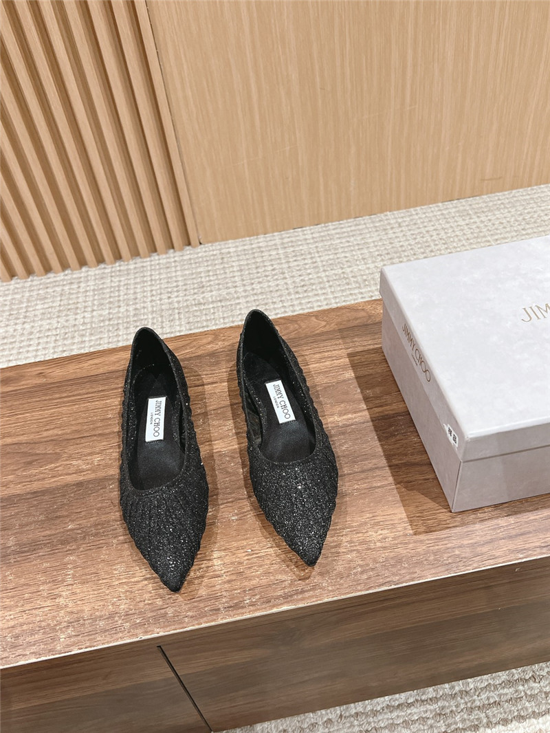 J1m*y Ch00 love mesh flats in black