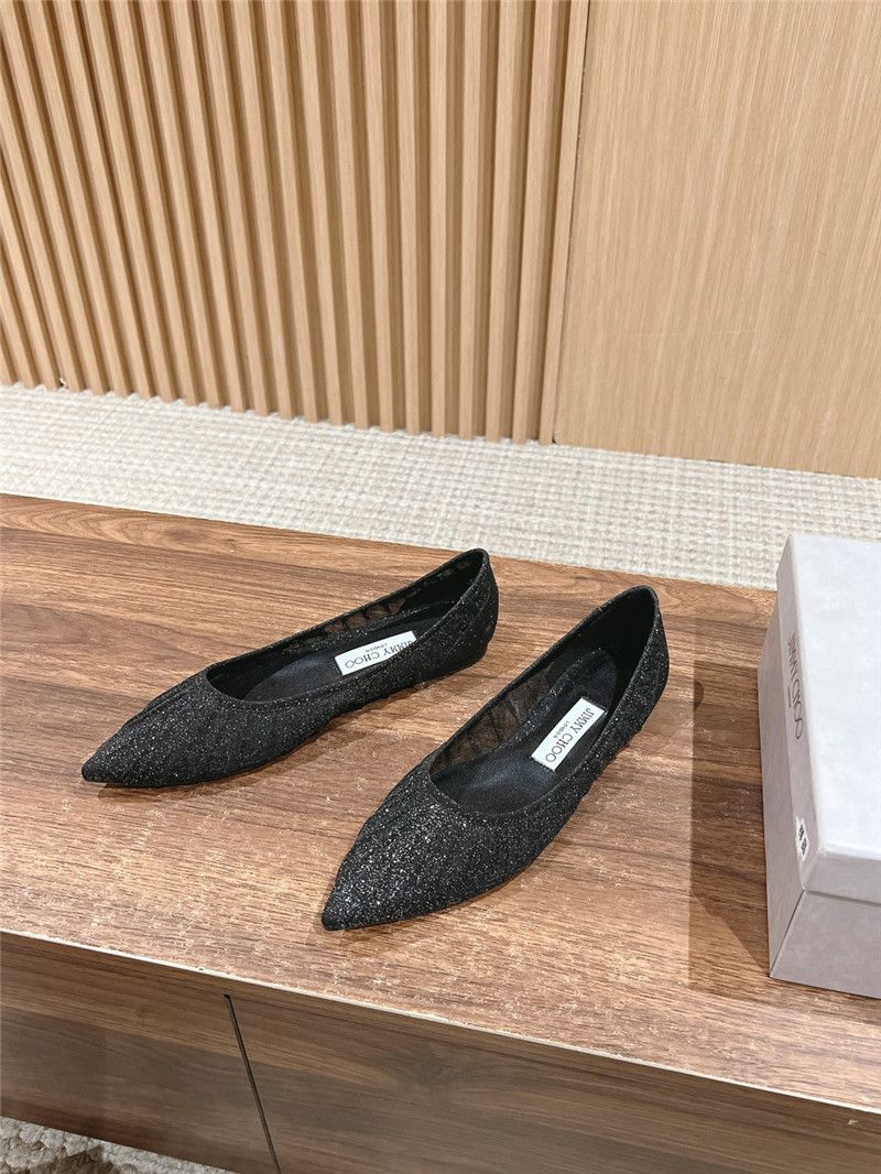 J1m*y Ch00 love mesh flats in black