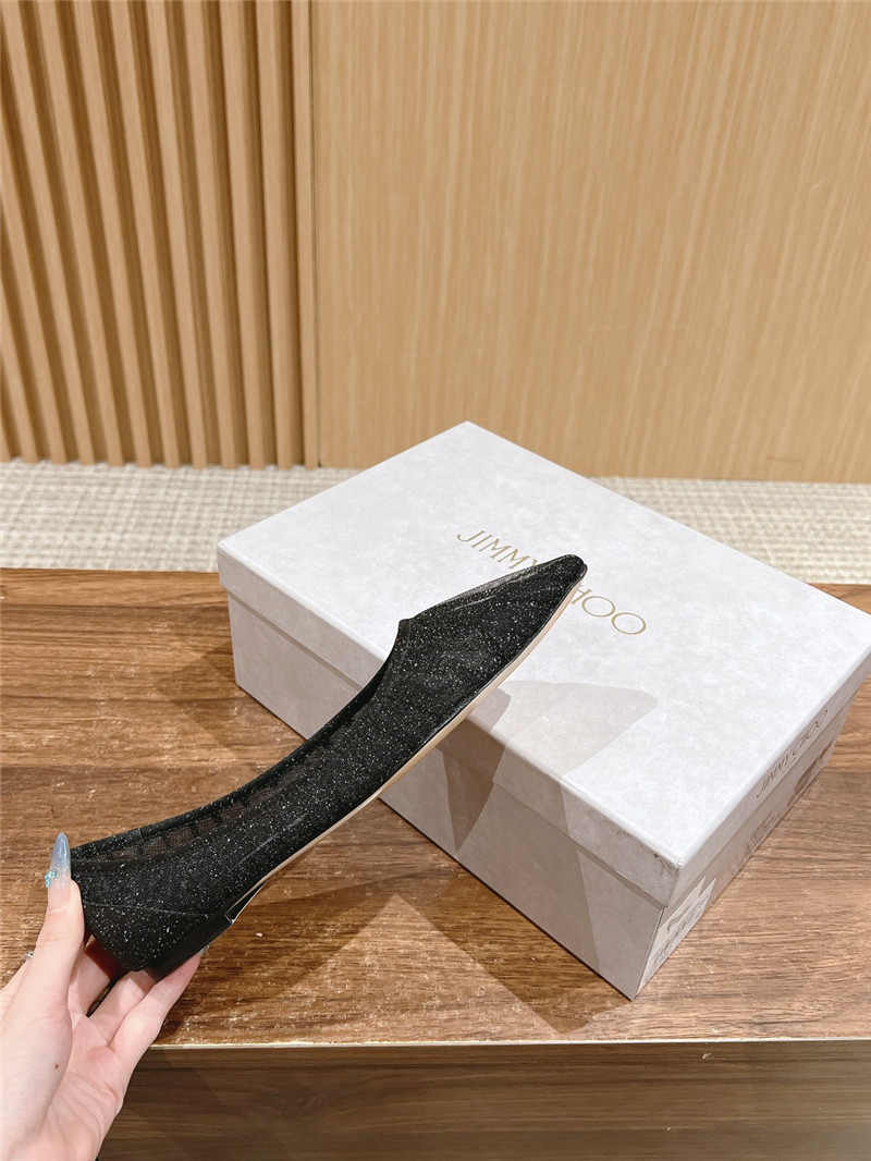 J1m*y Ch00 love mesh flats in black