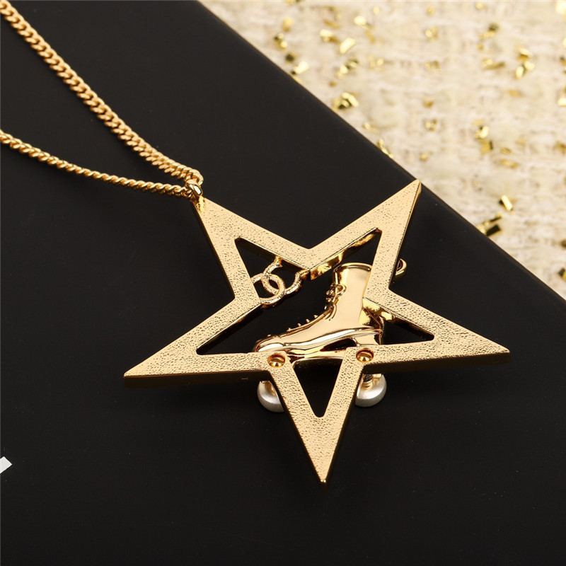 Ch**el roller skate pentagram necklace