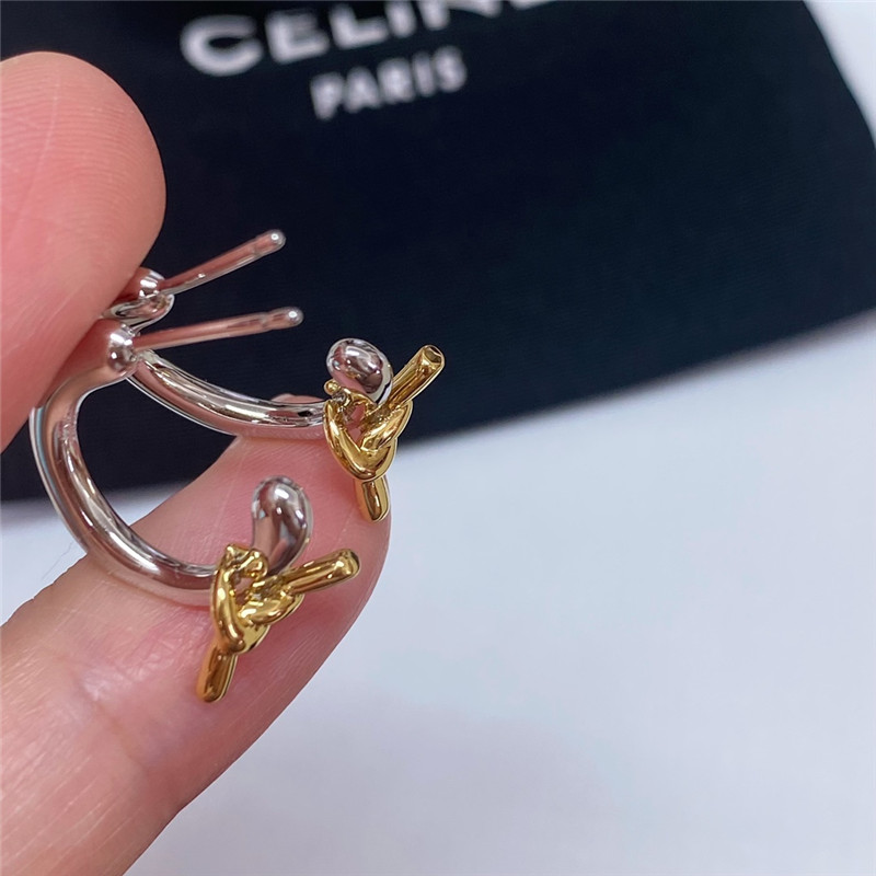 Ce1i*e contrast knotted earrings
