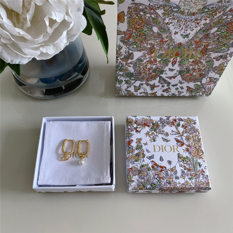 d10r full D1am0nd cd pearl earrings