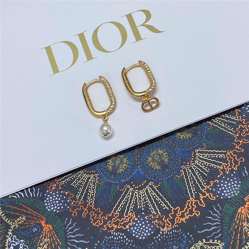 d10r full D1am0nd cd pearl earrings