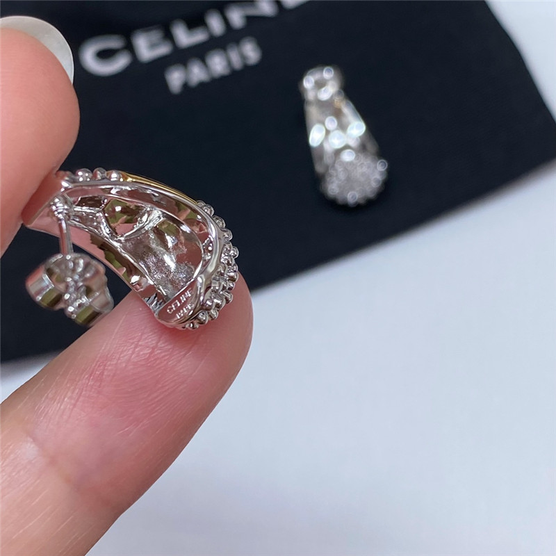 Ce1i*e contrast color small cashew earrings