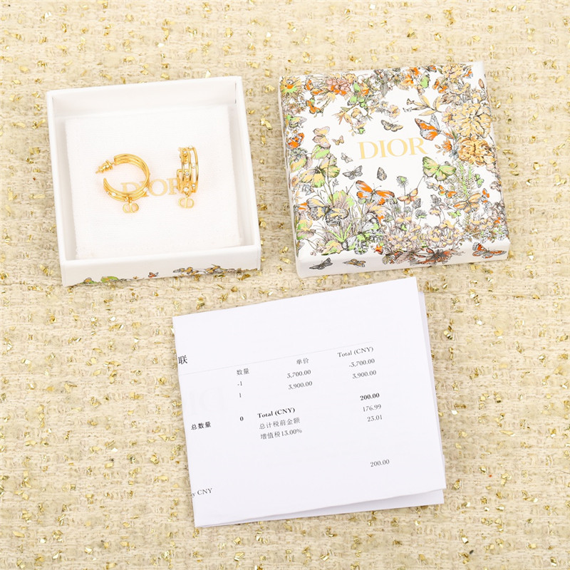 D10r letter earrings