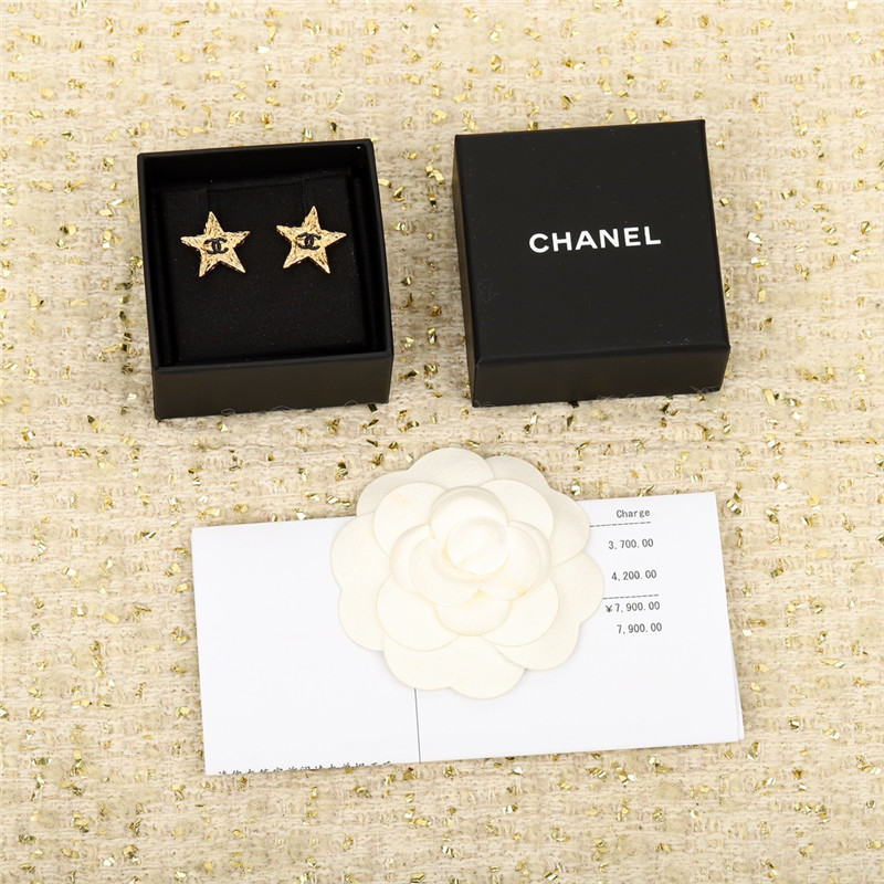 Ch**el star double c earrings