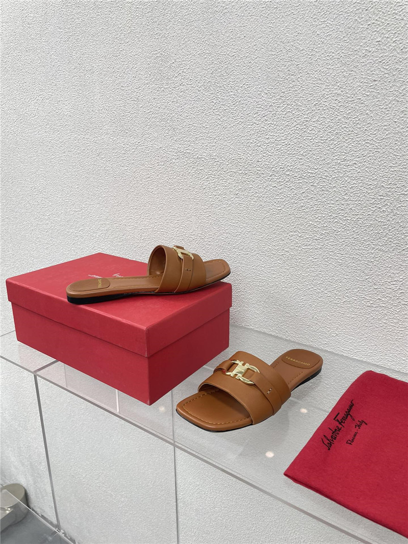 Salvatore Ferragamo flat slides replica shoes