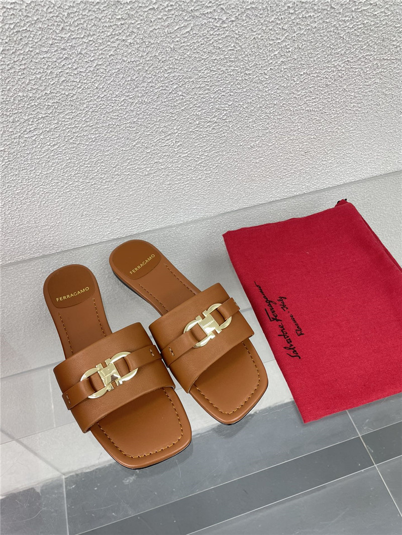 Salvatore Ferragamo flat slides replica shoes
