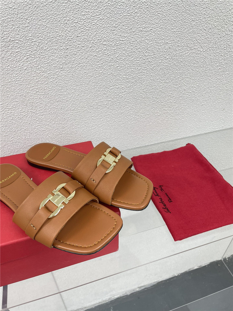 Salvatore Ferragamo flat slides replica shoes