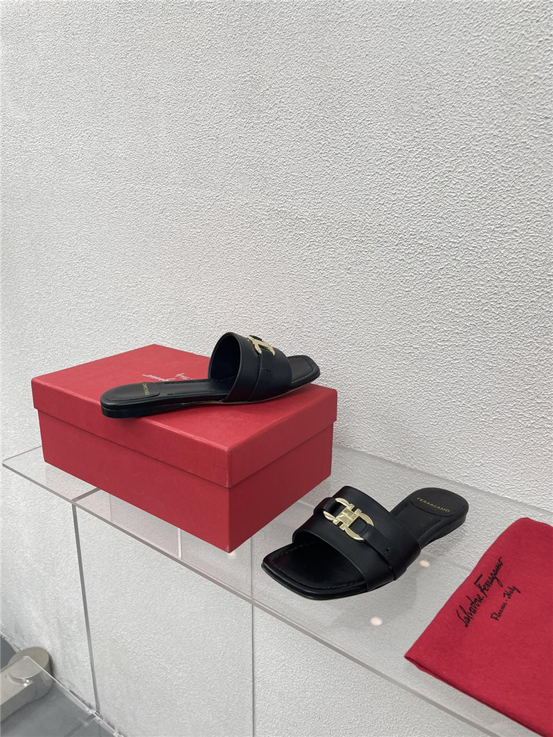 Salvatore Ferragamo flat slides replica shoes