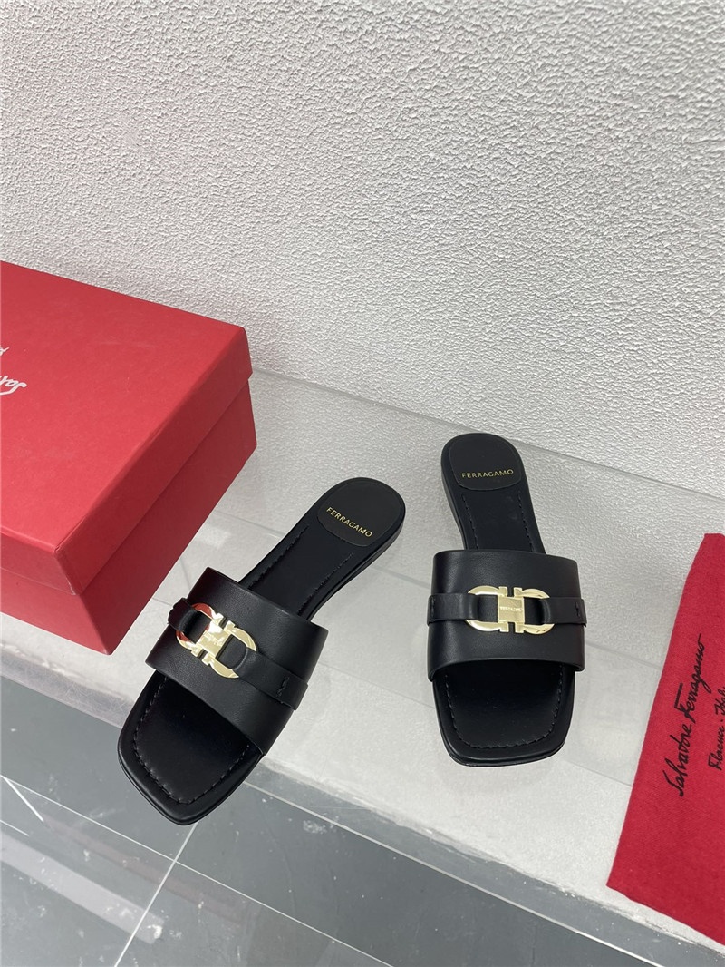 Salvatore Ferragamo flat slides replica shoes