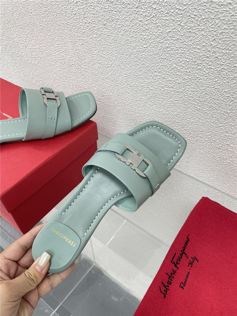 Salvatore Ferragamo flat slides replica shoes
