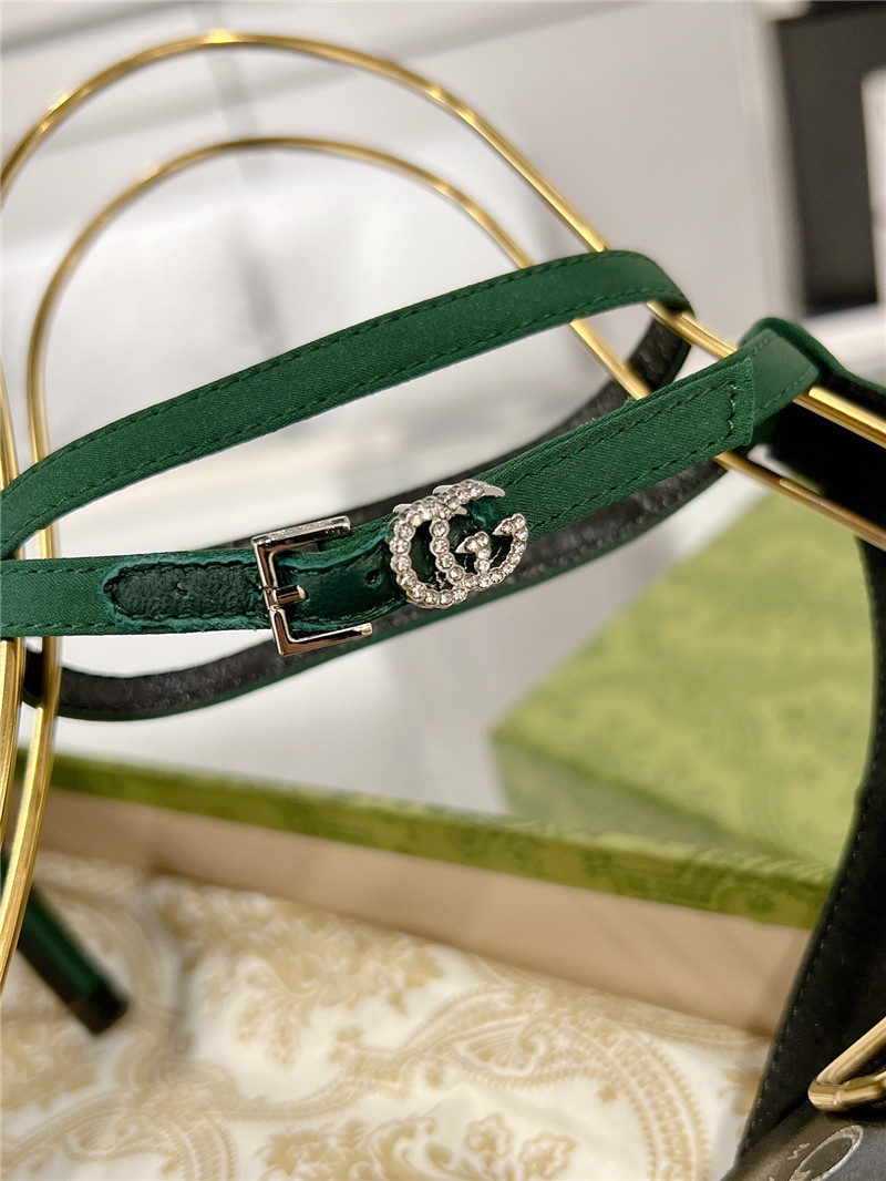 Gvc*1 rhinestone silk sandals replica designer shoes