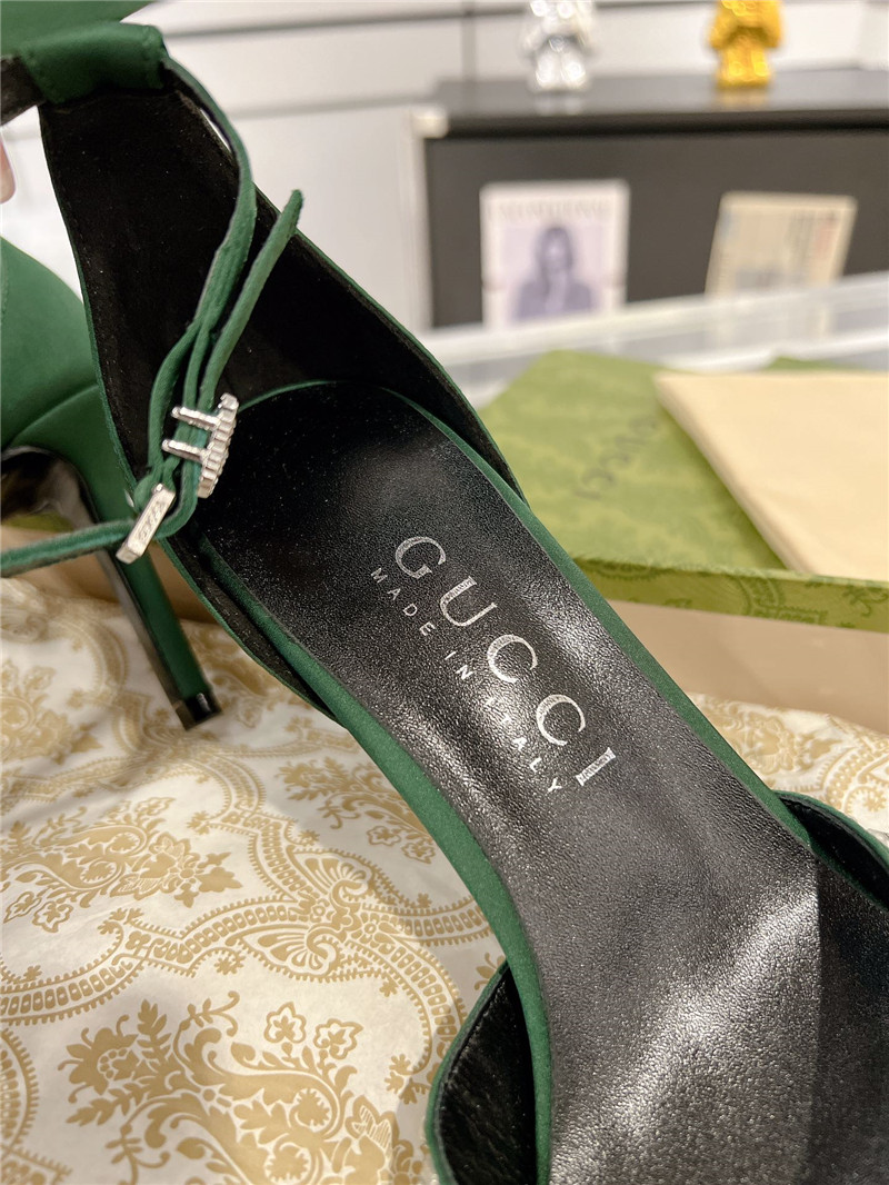 Gvc*1 rhinestone silk sandals replica designer shoes