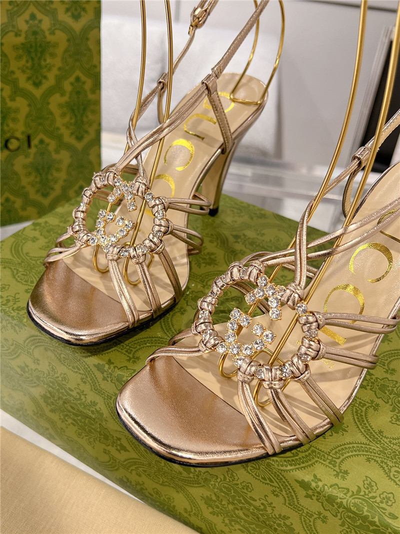 gvc*1 replica shoes crystal D1am0nd embellished high heel sandals